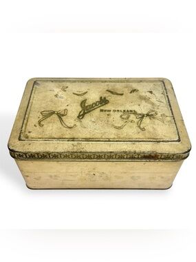 Jacob's New Orleans Candy Co Large Tin Box Chocolates Rare Antique 1920s